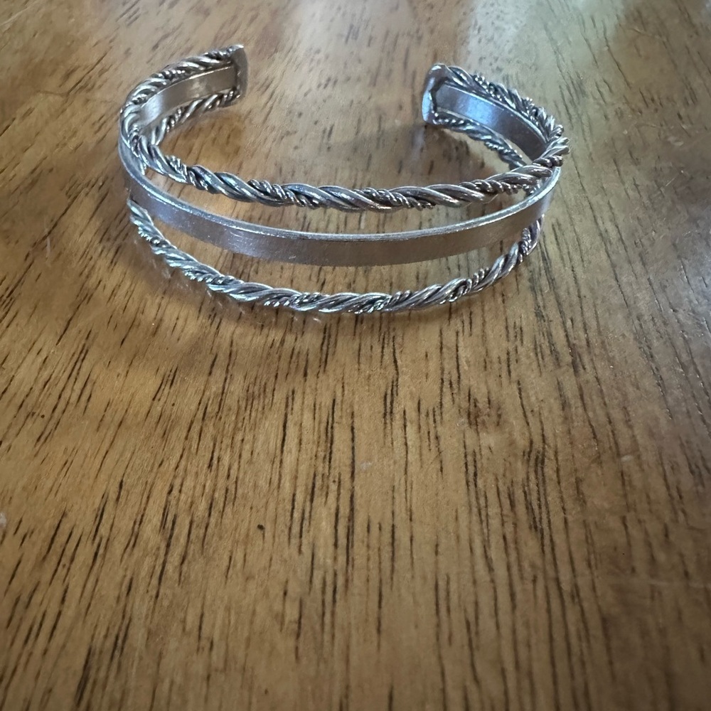 Elegant Silver-Toned Women's Cuff Bracelet